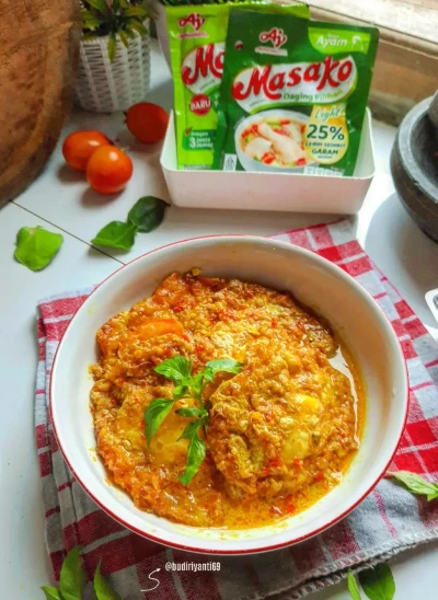 Telur Balado Kuah Santan ala Masako Lite